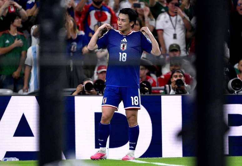 Ueda marcou duas vezes na goleada do Jap&atilde;o &ndash;