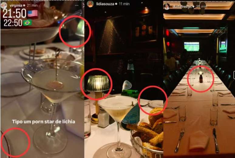 Comparativo: postagem de Virginia e de pessoas pr&oacute;ximas a Vini Jr.