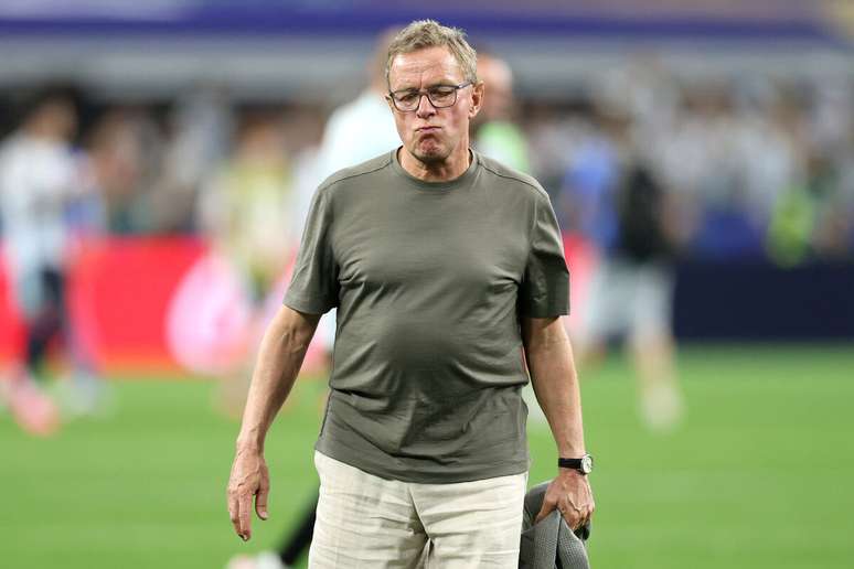 Ralf Rangnick durante o jogo entre &Aacute;ustria e Argentina &ndash;