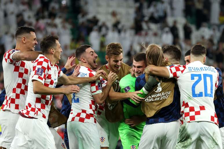 Cro&aacute;cia durante a Copa do Mundo de 2022. (Photo by Alex Grimm/Getty Images)