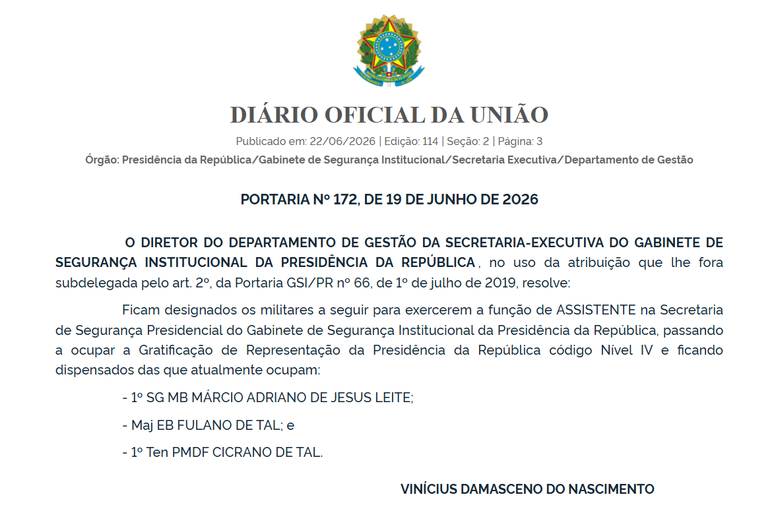 Portaria n&ordm; 172, de 19 de junho de 2026 - vers&atilde;o digital