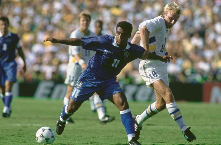 O Brasil venceu a Su&eacute;cia na semifinal da Copa do Mundo de 1994, com gol de Rom&aacute;rio