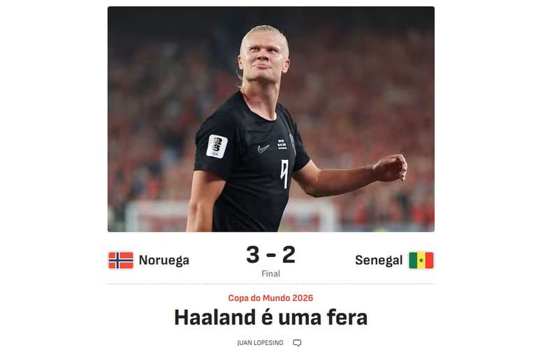 Haaland tem chamado a aten&ccedil;&atilde;o com grandes atua&ccedil;&otilde;es na Copa do Mundo &ndash;