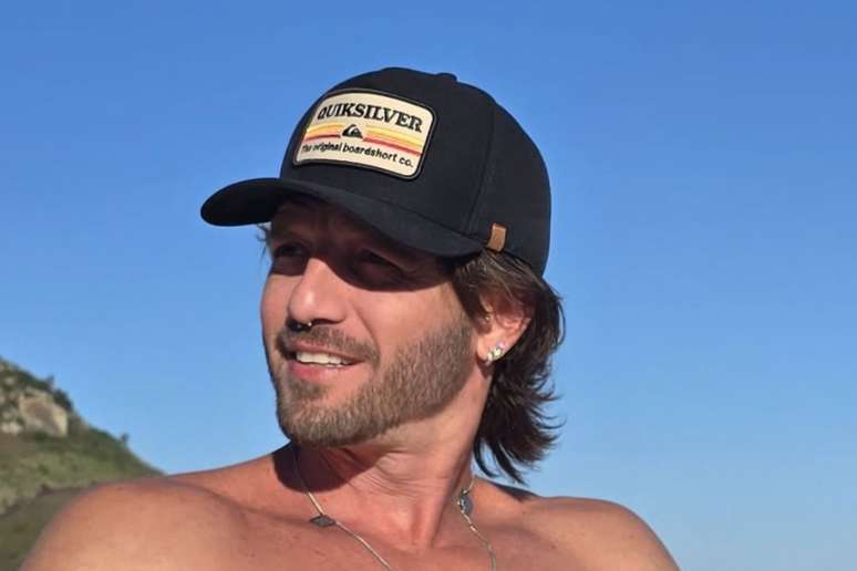Diogo Venturieri curtindo dia de praia