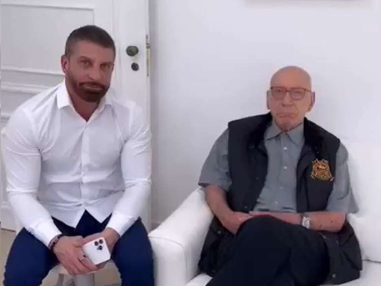 Pedrinho ao lado de Jos&eacute; Roberto Lamacchia &ndash;
