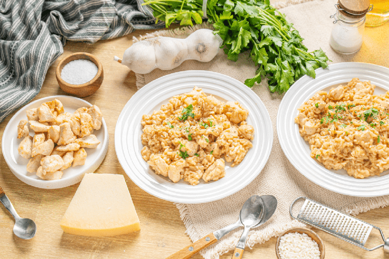 Arroz de frango cremoso 