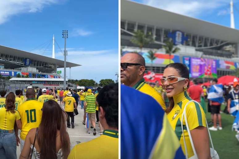 Amigos e familiares chegam ao est&aacute;dio | Neypai e Mariane Bernardi