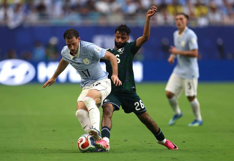 Ar&aacute;bia Saudita durante jogo contra o Uruguai. (Photo by Lars Baron/Getty Images)