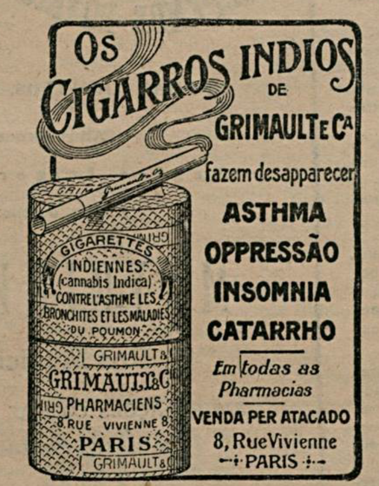 'Cigarros &iacute;ndios', &agrave; base de maconha, eram anunciados em jornais no Brasil