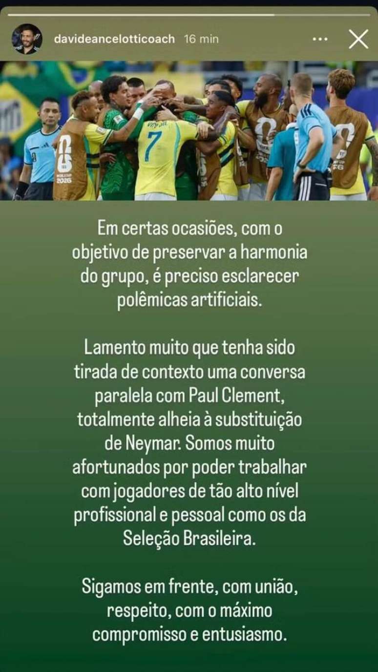 Davide Ancelotti explica gesto pol&ecirc;mico envolvendo Neymar &ndash;