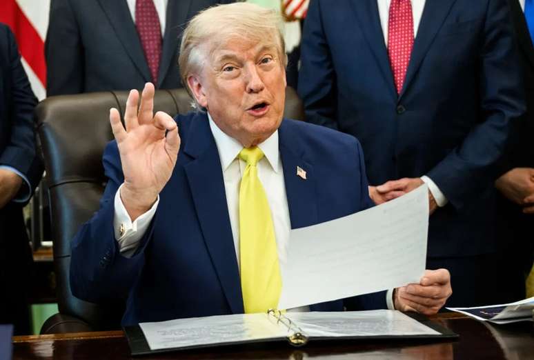 Donald Trump, presidente do Estados Unidos&nbsp; &ndash;