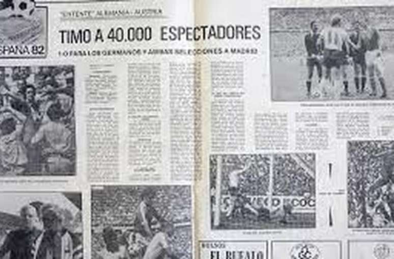 Reprodu&ccedil;&atilde;o - Legenda: Jornal 'El Comercio', de Gij&oacute;n, noticiou o jogo Alemanha x &Aacute;ustria nas p&aacute;ginas policiais em protesto pelo resultado