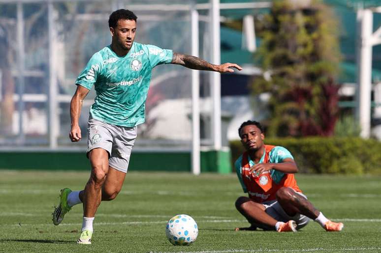 Felipe Anderson participou das atividades neste s&aacute;bado &ndash;