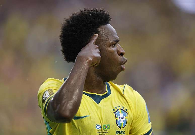 Vini Jr est&aacute; vivendo &oacute;tima fase. Nesta segunda-feira comanda o ataque do Brasil diante do Jap&atilde;o.