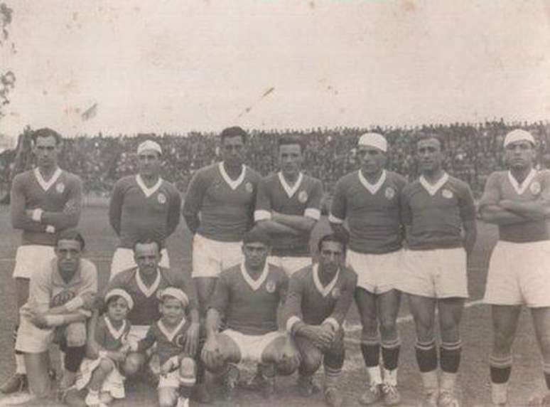 Equipe do Palestra It&aacute;lia em 1934; clube agregava fam&iacute;lias italianas em S&atilde;o Paulo