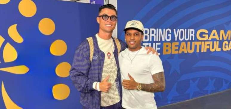 Rodrygo se encontro com Cristiano Ronaldo em Miami 