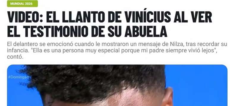 Imprensa internacional repercute choro de Vini Jr &ndash;