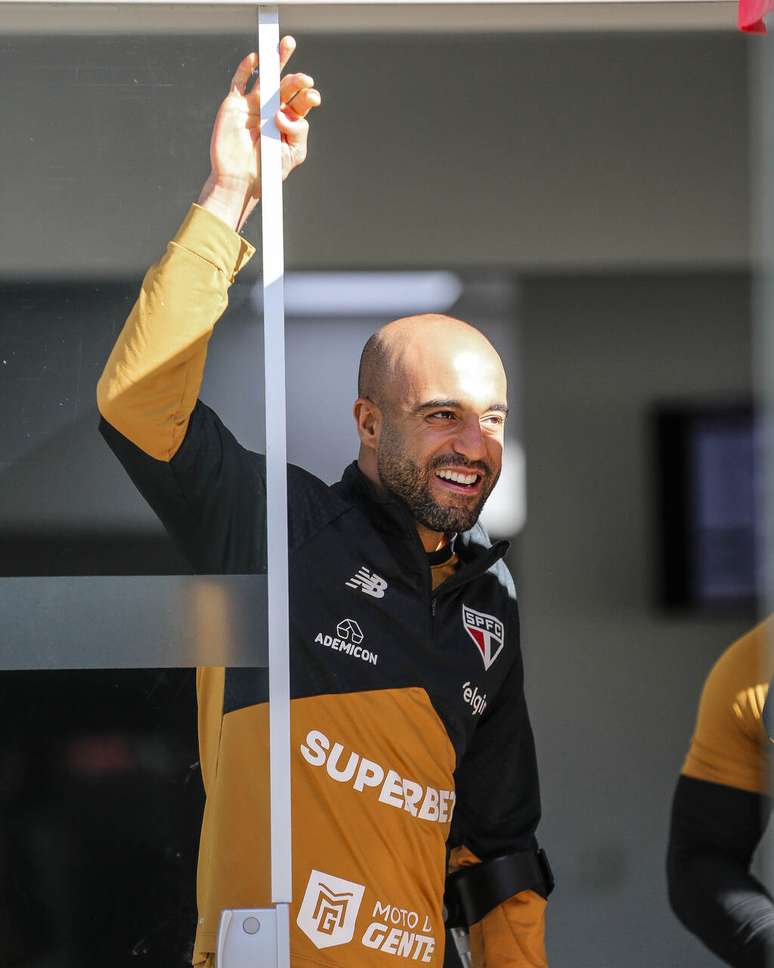 Lucas Moura no CT do S&atilde;o Paulo &ndash;