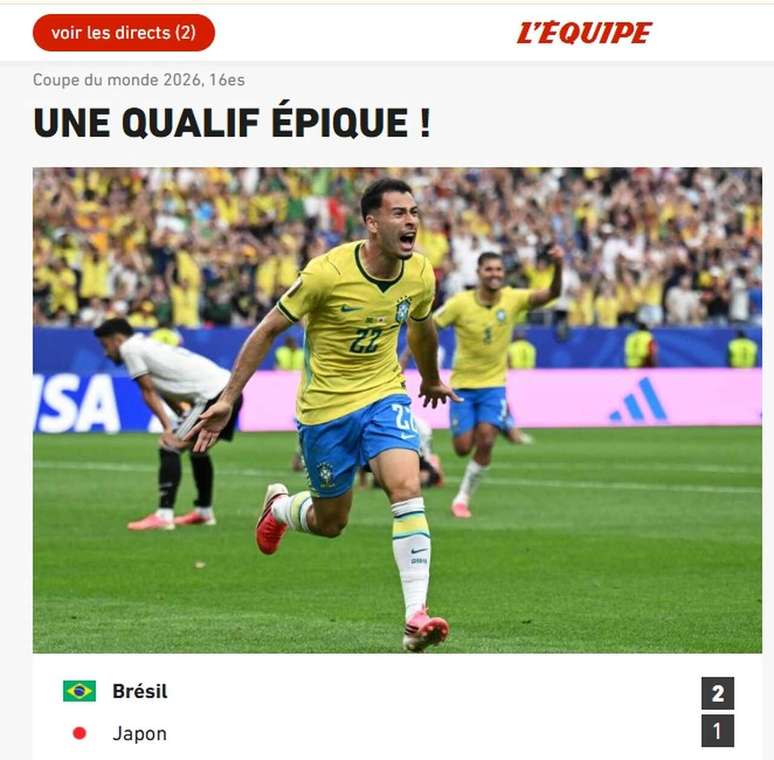 Imprensa internacional repercute vit&oacute;ria do Brasil contra o Jap&atilde;o &ndash;