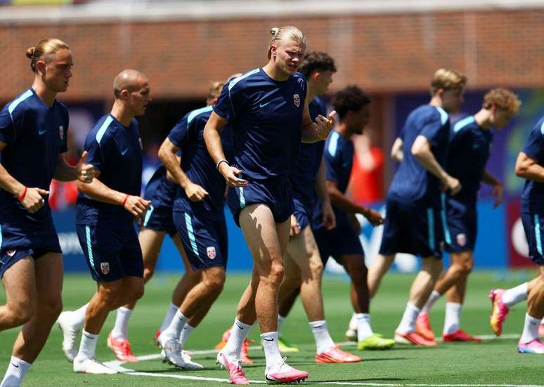 Noruega durante treino