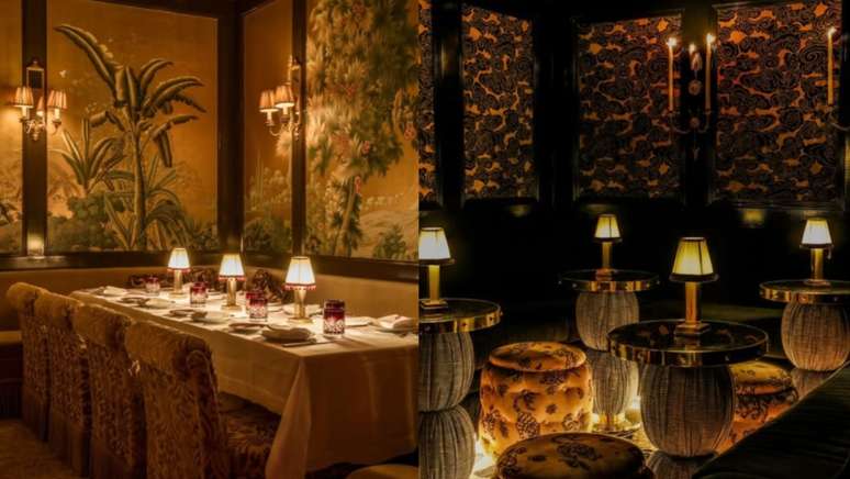 O Chez Margaux oferece diferentes ambientes luxuosos para os associados e seus convidados
