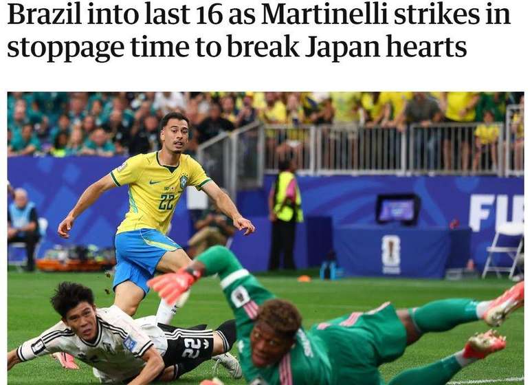 O The Guardian destacou que a mudan&ccedil;a de esquema que no Brasil no intervalo transformou a partida