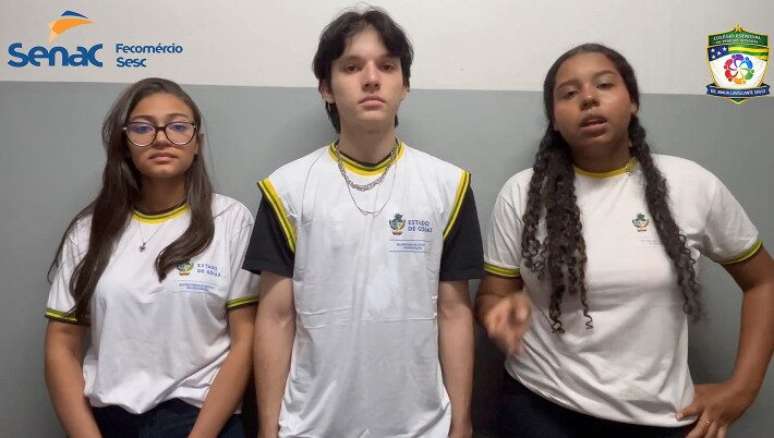 Anna Beatriz Gon&ccedil;alves de Souza, Pedro Augusto Corr&ecirc;a Crispim Yoshihara, Ana Gabrielly Miranda Pereira.
