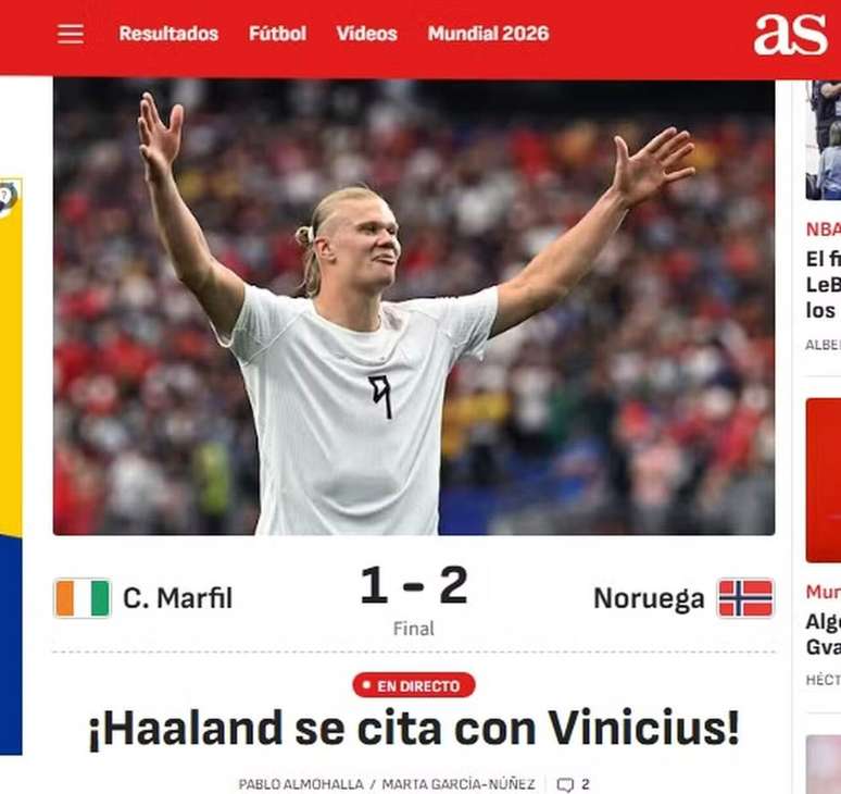 Noruega de Haaland vai encarar o Brasil de Vini Jr nas oitavas da Copa do Mundo &ndash;
