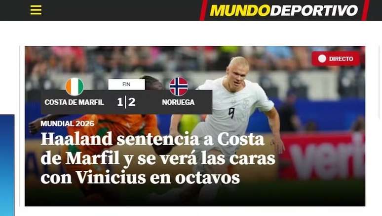 Noruega de Haaland vai encarar o Brasil de Vini Jr nas oitavas da Copa do Mundo &ndash;
