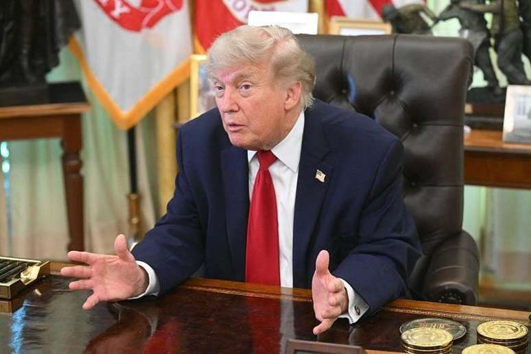 Trump afirmou que a cidadania por nascimento para imigrantes '&eacute; muito ruim' para o pa&iacute;s e sugeriu que o Congresso reverter decis&atilde;o