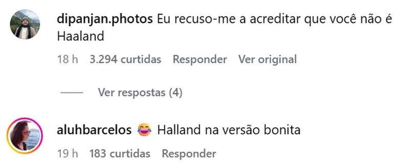 Modelo sueca imita Haaland e viraliza &mdash;