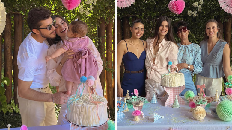 Camila Queiroz, Klebber Toledo e Clara 