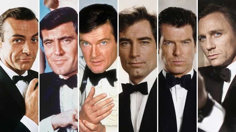 Os 'velhos' Bonds: o escoc&ecirc;s Sean Connery (1962&ndash;1967 e 1971), o australiano George Lazenby (1969), o ingl&ecirc;s Roger Moore (1973-1985), o gal&ecirc;s Timothy Dalton (1987-1989), o irland&ecirc;s Pierce Brosnan (1995-2002) e o ingl&ecirc;s Daniel Craig (2006-2021)
