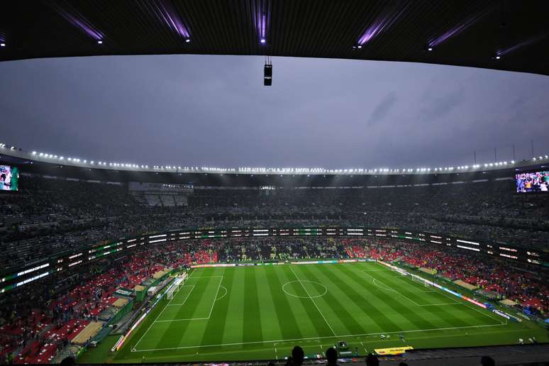 Registro de est&aacute;dio antes de uma partida do M&eacute;xico pela Copa do Mundo