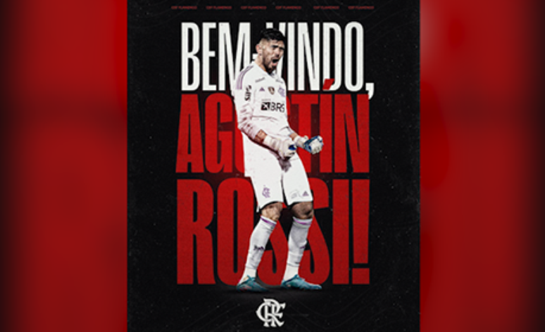 Arte de divulga&ccedil;&atilde;o do Flamengo para o acerto com Rossi, em 2023 &ndash;