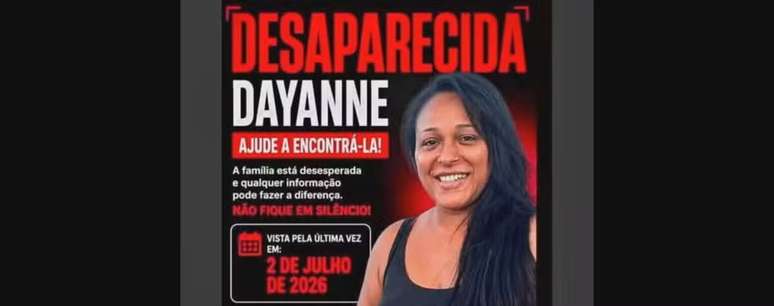 Cartaz de desaparecida da ex-mulher do goleiro Bruno 