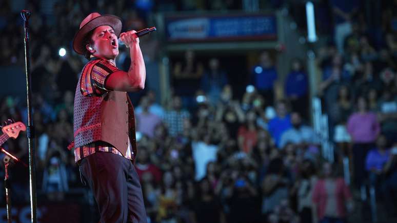 Show de Bruno Mars no Staples Center, em Los Angeles, em julho de 2013