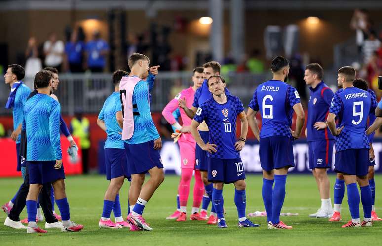TORONTO, ONTARIO &ndash; JULY 02: Luka Modric #10 of Croatia reacts with teammates after the 1-2 loss during the FIFA World Cup 2026 Round of 32 match between Portugal and Croatia at Toronto Stadium on July 02, 2026 in Toronto, Ontario. (Photo by Justin Setterfield/Getty Images)