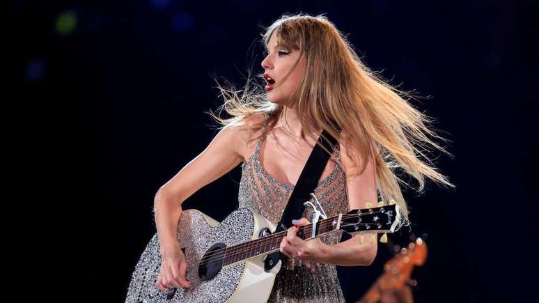 Taylor Swift em show no Allianz Parque, em S&atilde;o Paulo, em novembro de 2023