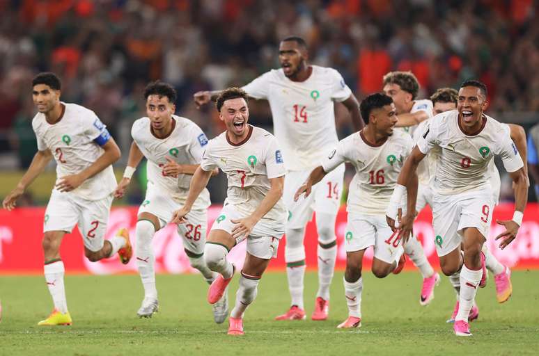 Sele&ccedil;&atilde;o marroquina ap&oacute;s a classifica&ccedil;&atilde;o 