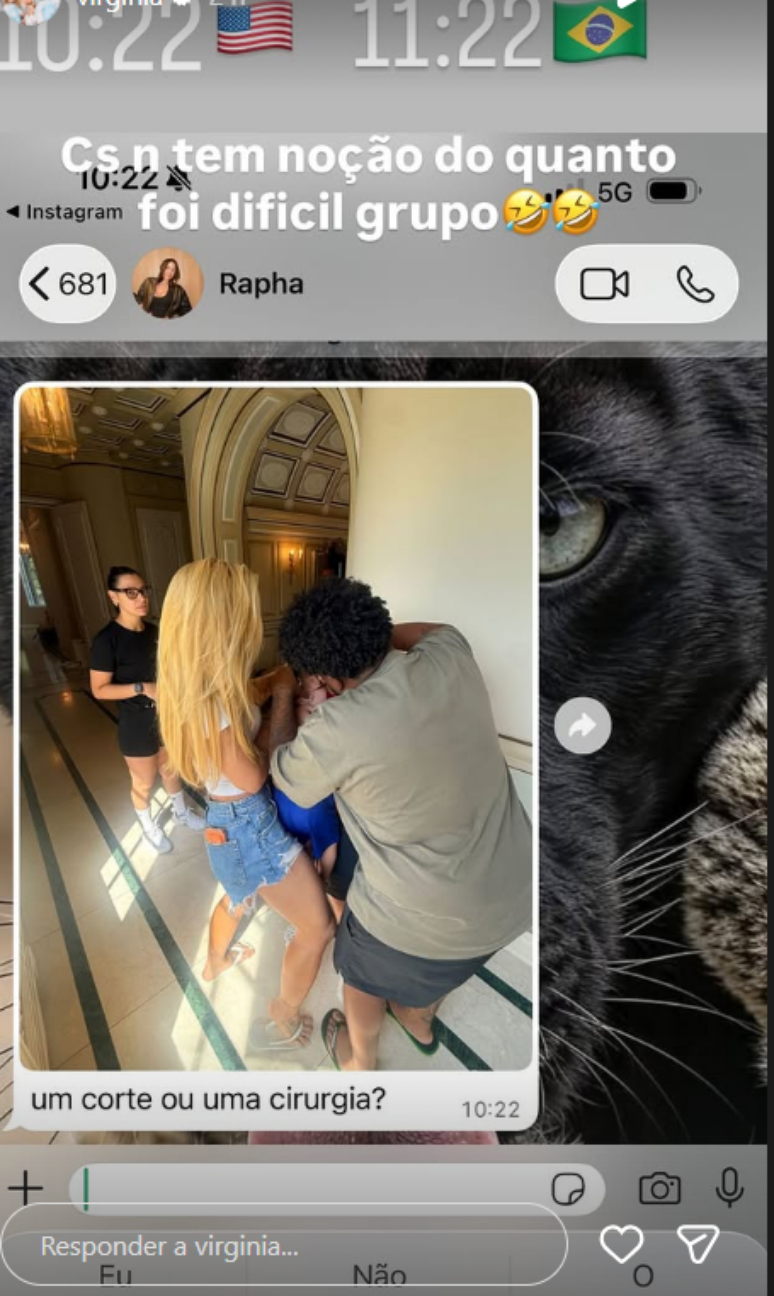 Virginia mostra bastidores do corte de cabelo de Jos&eacute; Leonardo