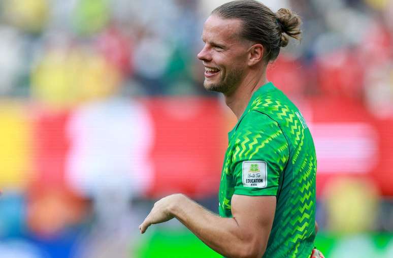 Orjan Nyland durante classifica&ccedil;&atilde;o da Noruega diante do Brasil &ndash; Foto Elsa/Getty Images