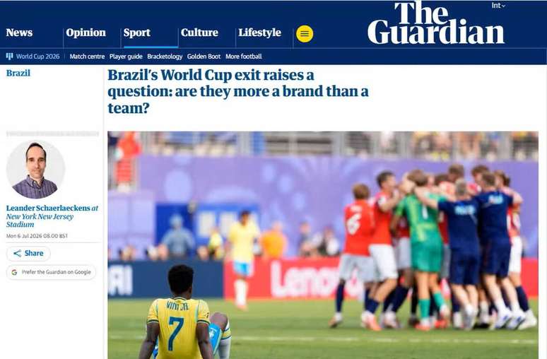 Cr&iacute;ticas do The Guardian, da Inglaterra, &agrave; Sele&ccedil;&atilde;o Brasileira &ndash;