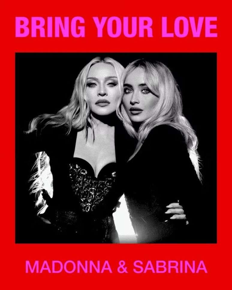 Imagem de divulga&ccedil;&atilde;o de 'Bring Me Your Love', m&uacute;sica de Madonna e Sabrina Carpenter