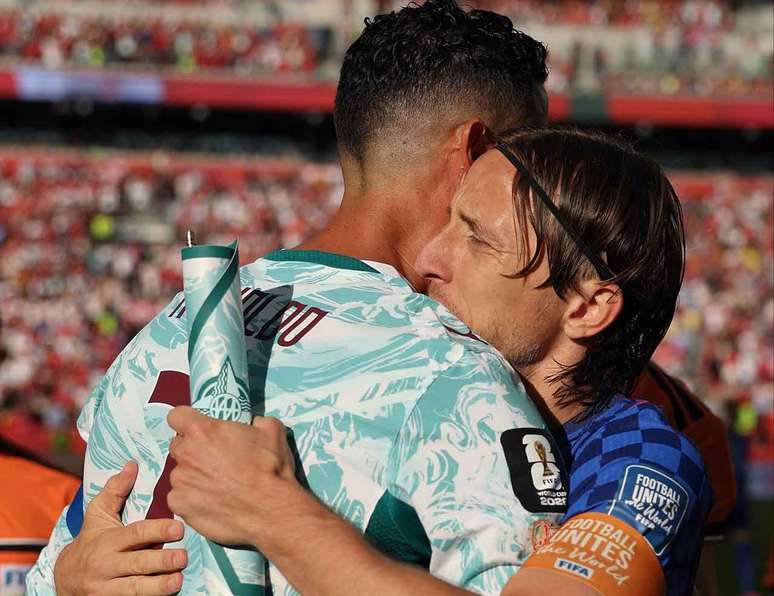 Cristiano Ronaldo e Luka Modric na partida entre Portugal e Cro&aacute;cia na Copa do Mundo &ndash;