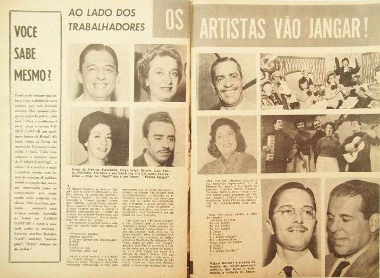 A Revista do R&aacute;dio destaca participa&ccedil;&atilde;o de artistas em jingle de campanha de Jo&atilde;o Goulart &agrave; vice-presid&ecirc;ncia em 1960