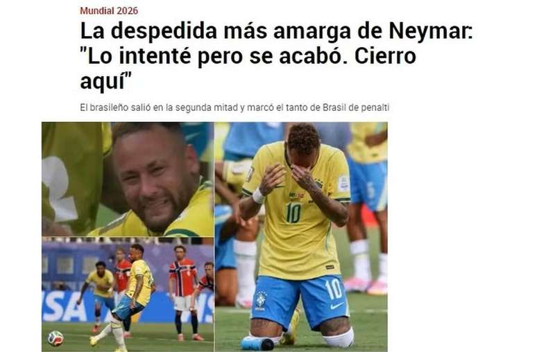 Imagens da repercuss&atilde;o internacional da despedida de Neymar da Sele&ccedil;&atilde;o &ndash;