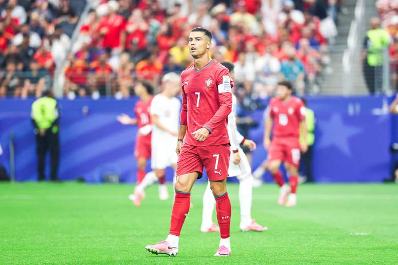 Cristiano Ronaldo em partida contra a Espanha
