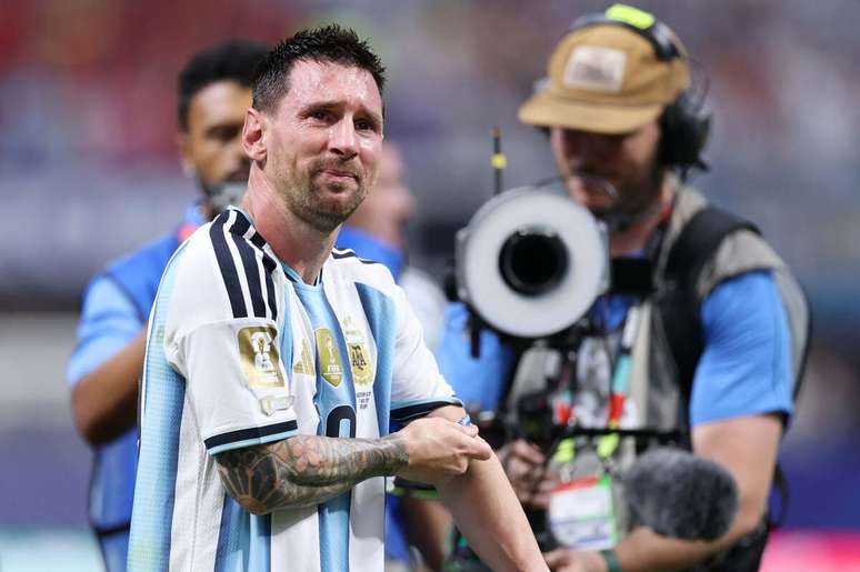 Messi se emocionou com a classifica&ccedil;&atilde;o da Argentina para as quartas de final da Copa do Mundo &ndash;