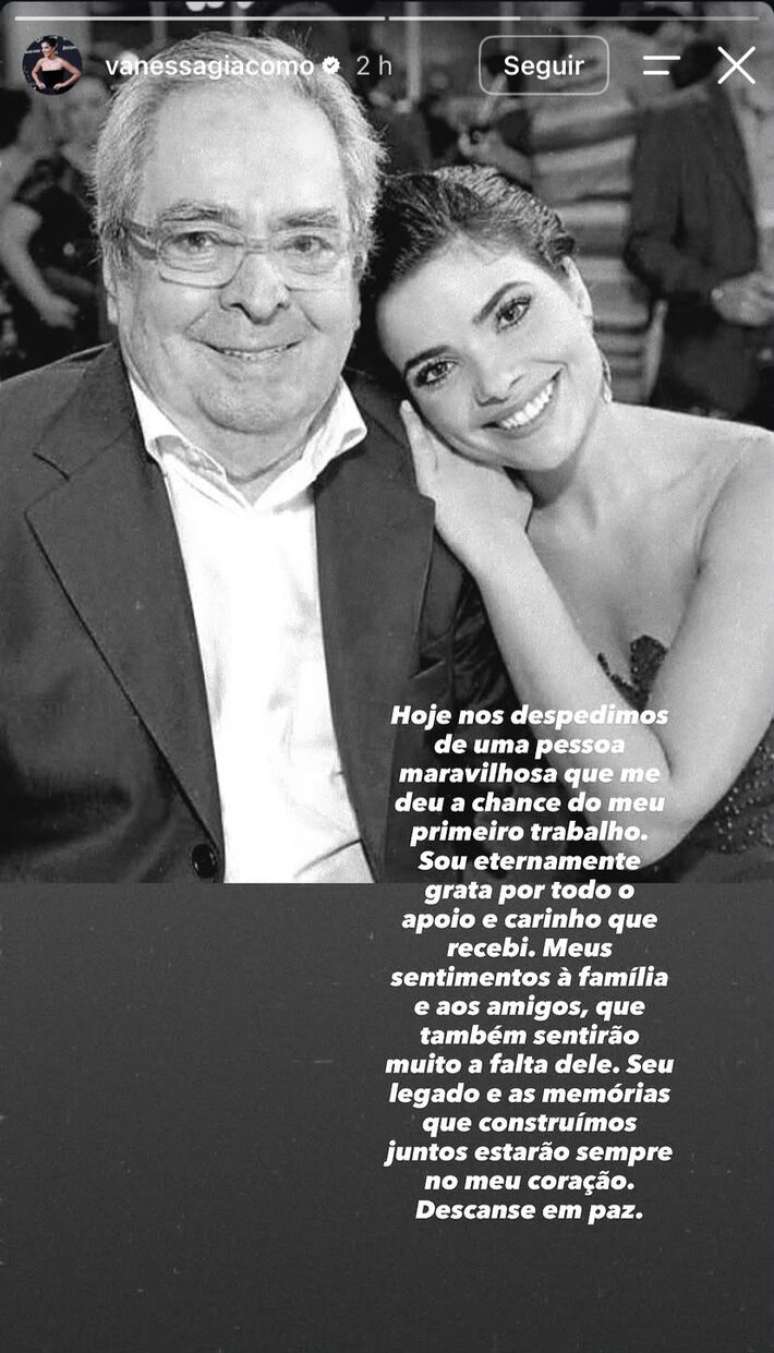 Story de Vanessa Gi&aacute;como.